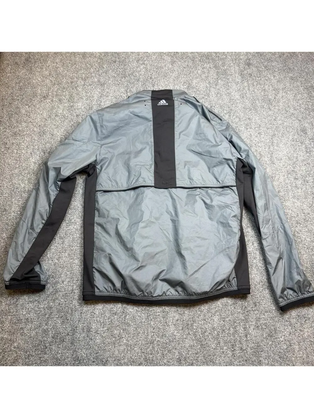 Adidas Athletico Windbreaker Jacket S Gray Black Panels